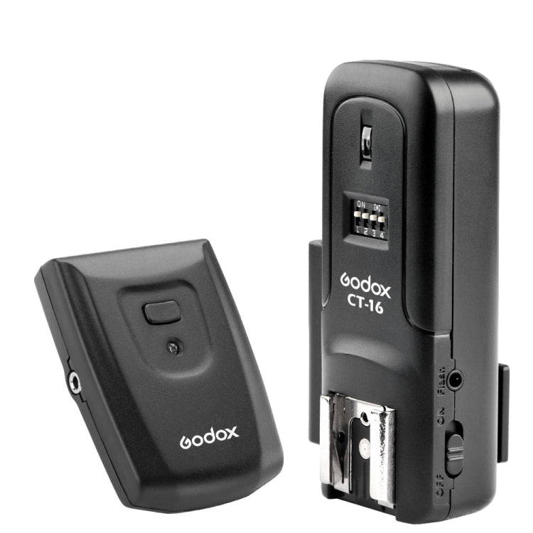 Conjunto de transmisor + receptor de disparo de flash Godox CT-16