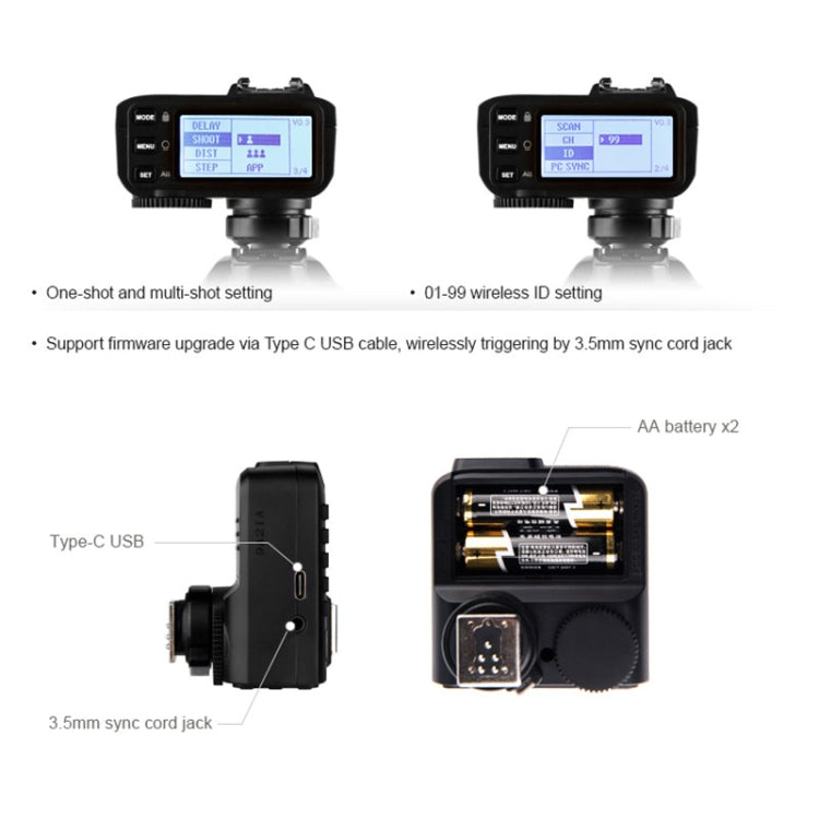 Disparador de flash inalámbrico Bluetooth Godox X2T-N E-TTL II para Nikon, X2T-N for Nikon