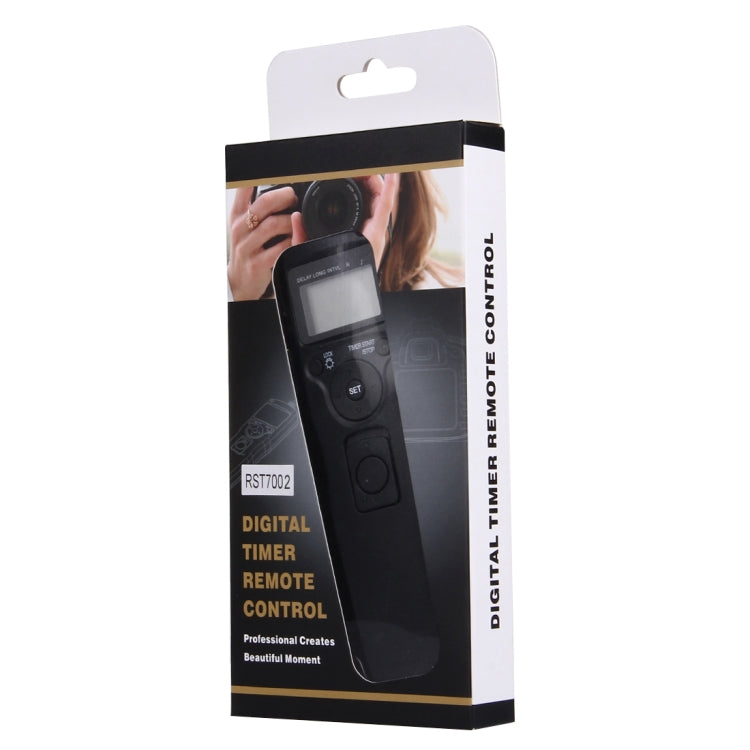 RST-7002 Pantalla LCD Intervalometro de lapso de tiempo Disparador Temporizador digital Controlador remoto con cable C8 para cámara CANON 1D/1DS/50D/40D/30D/20D/10D/5D/7D, RST-7002