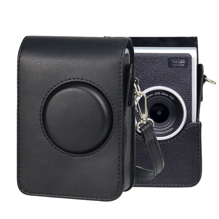 Funda de cuero PU para cámara vertical de cuerpo completo con correa para FUJIFILM instax mini Evo, For FUJIFILM instax mini Evo Vertical
