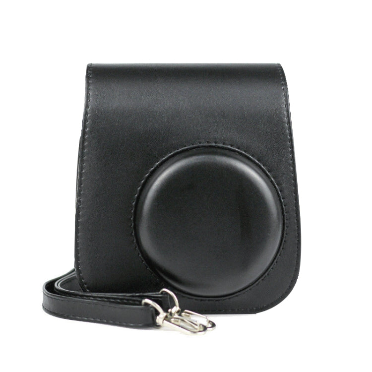 Funda de cuero para cámara de cuerpo completo de color sólido con correa para FUJIFILM Instax mini 11