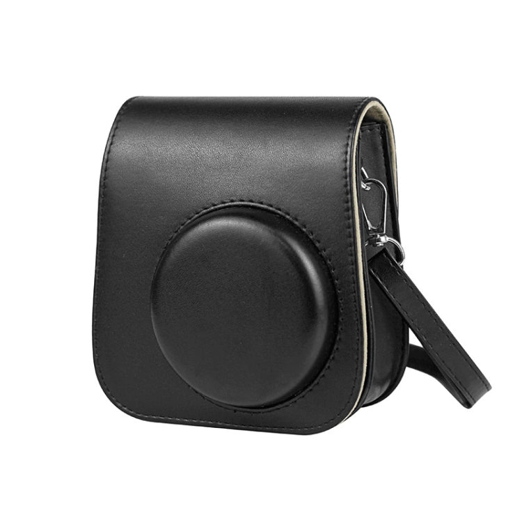 Funda de cuero para cámara de cuerpo completo de color sólido con correa para FUJIFILM Instax mini 11