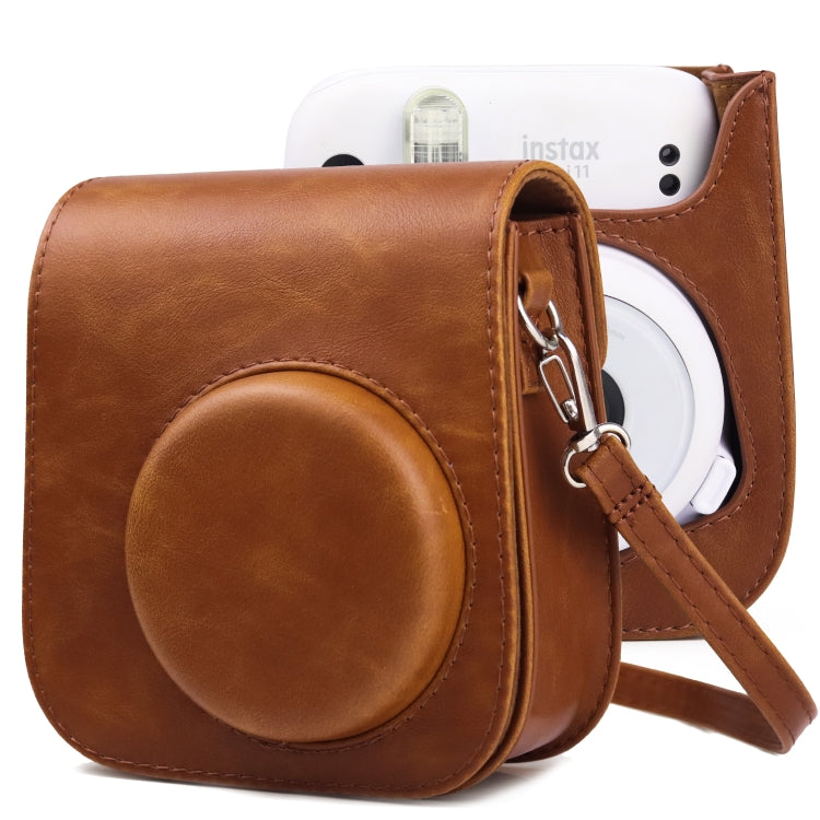 Funda de Cuero Retro para Cámara de Cuerpo Completo con Correa para FUJIFILM Instax mini 11, For FUJIFILM Instax mini 11
