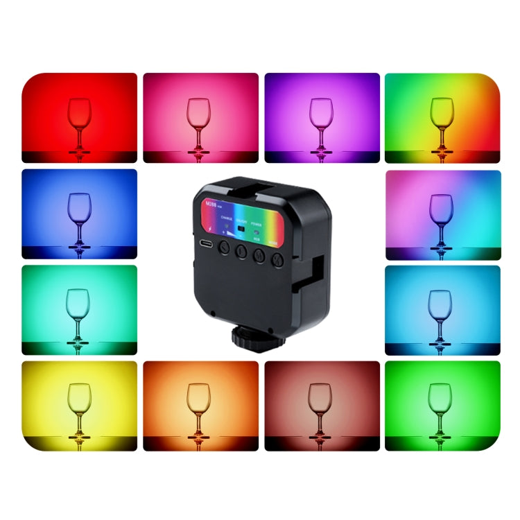 MJ88 Pocket 3000-7000K+RGB Luz de relleno de belleza a todo color cámara portátil fotografía Streamer luz LED con Control remoto, MJ88