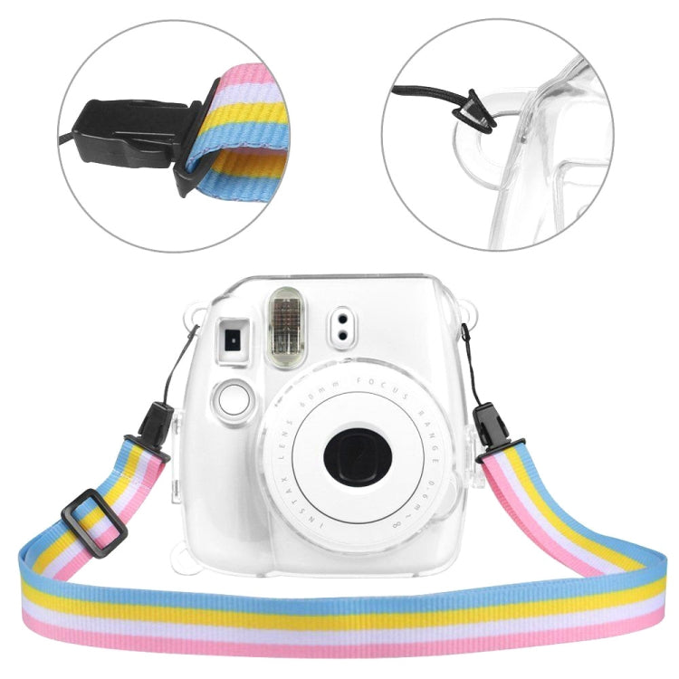 Funda protectora de cristal con correa para FUJIFILM instax mini 9 / mini 8+ / mini 8, For FUJIFILM instax mini 9
