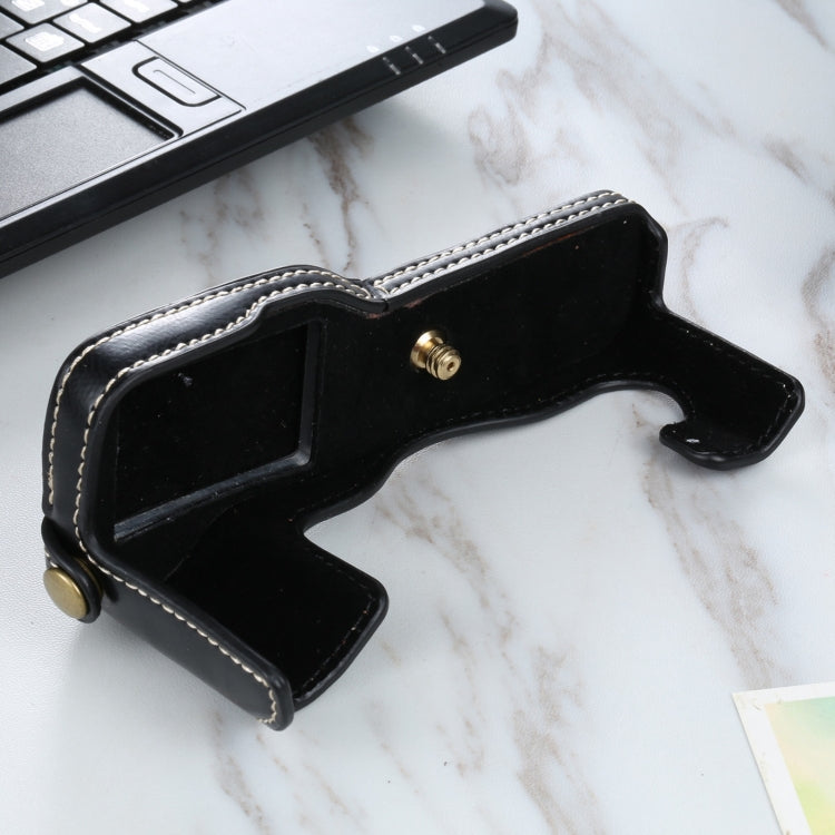 Base de media funda para cámara de cuero PU con rosca de 1/4 de pulgada para FUJIFILM X-T3/X-T2, For FUJIFILM X-T3