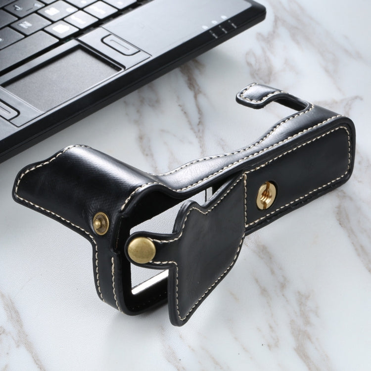 Base de media funda para cámara de cuero PU con rosca de 1/4 de pulgada para FUJIFILM X-T3/X-T2, For FUJIFILM X-T3