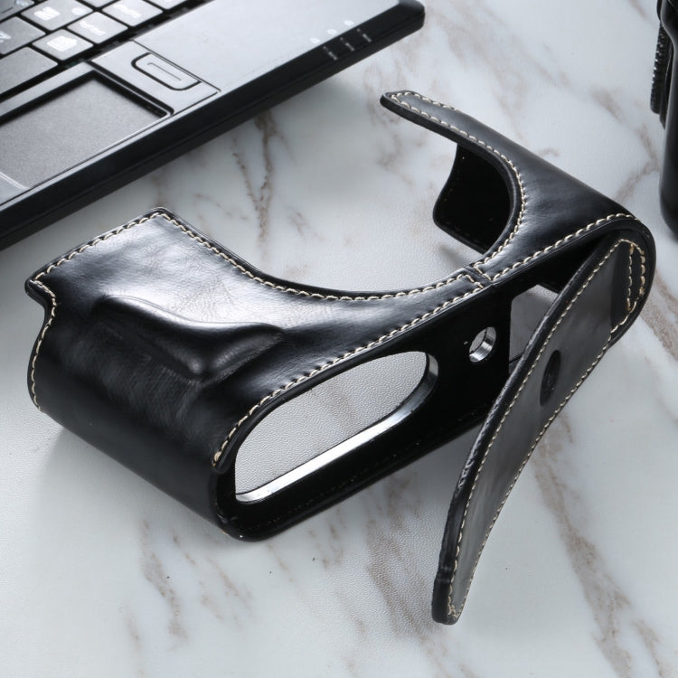 Base de media funda para cámara de cuero PU con rosca de 1/4 de pulgada para Leica Q2, For Leica Q2