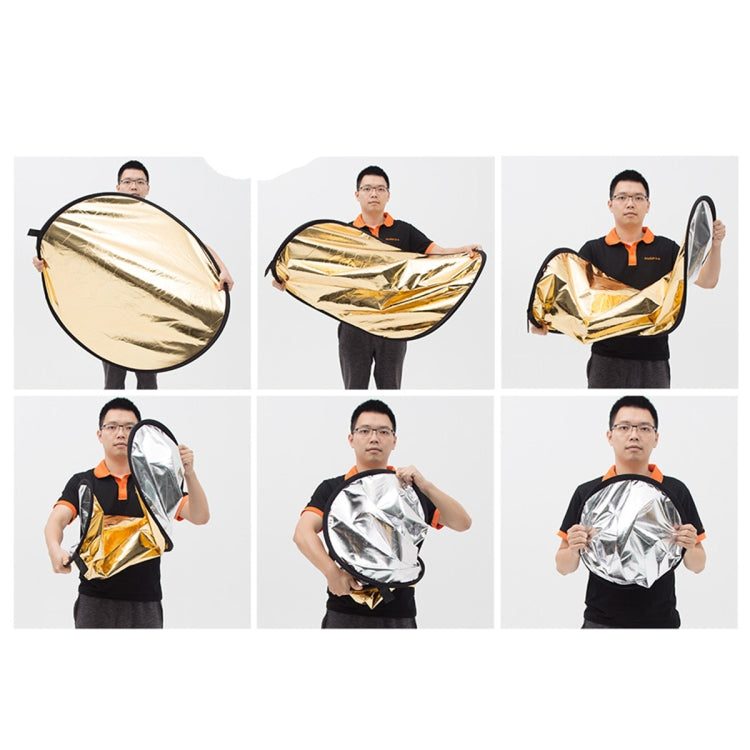 Godox FT01 Tablero reflector plegable ovalado dorado / plateado 2 en 1, tamaño: 60 x 90 cm, 2 in 1 60 x 90cm