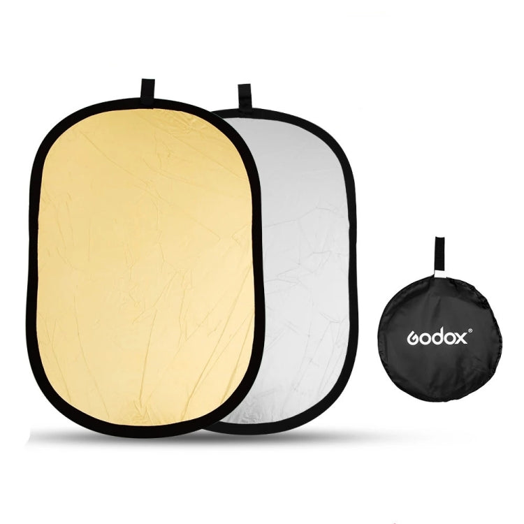 Godox FT01 Tablero reflector plegable ovalado dorado / plateado 2 en 1, tamaño: 150 x 200 cm, 2 in 1 150 x 200cm