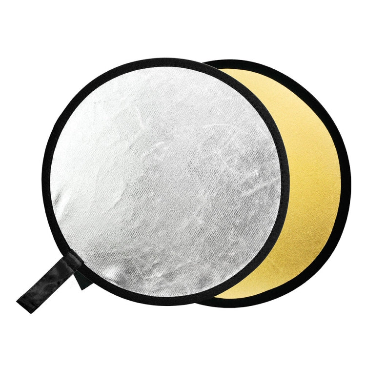 Godox FT01 Tablero reflector plegable redondo 2 en 1 dorado / plateado de 80 cm, 80cm