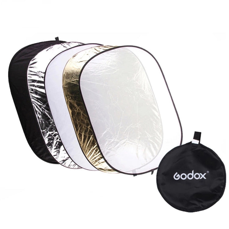 Godox FT05-1 150 x 200cm 5 en 1 Tablero reflector plegable ovalado plateado / suave / dorado / blanco / negro, 5 in 1 150 x 200cm