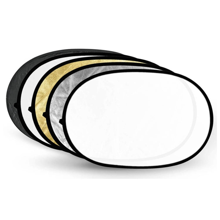 Godox FT05-1 150 x 200cm 5 en 1 Tablero reflector plegable ovalado plateado / suave / dorado / blanco / negro, 5 in 1 150 x 200cm