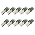 10 PCS Conector USB PCB de 15 pines Adaptador de enchufe micro USB para cable de datos de cámara Sony