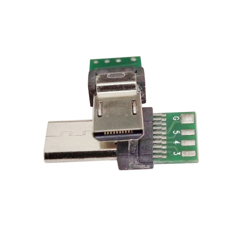10 PCS Conector USB PCB de 15 pines Adaptador de enchufe micro USB para cable de datos de cámara Sony