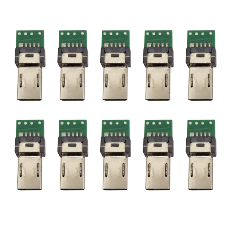 10 PCS Conector USB PCB de 15 pines Adaptador de enchufe micro USB para cable de datos de cámara Sony