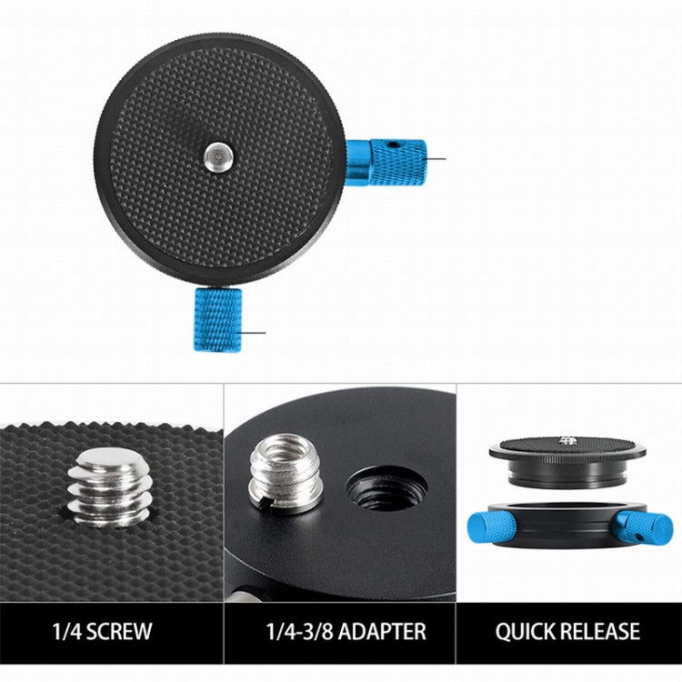 BEXIN QR-02 Placa base de trípode para cámara con cabezal de liberación rápida y rotación de 360 grados, QR-02 360