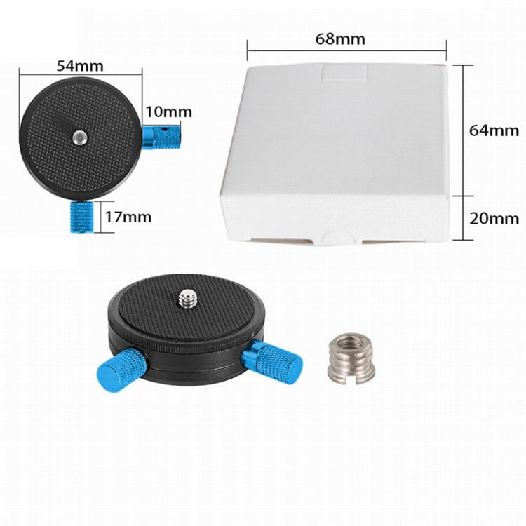 BEXIN QR-02 Placa base de trípode para cámara con cabezal de liberación rápida y rotación de 360 grados, QR-02 360