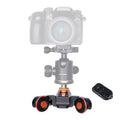 YELANGU L4X Camera Wheel Dolly II Control deslizante de pista eléctrica Polea de video de 3 ruedas Rolling Dolly Car con control remoto para cámaras DSLR / Home DV, GoPro, teléfonos inteligentes, carga: 3 kg, L4X Dolly Car Black
