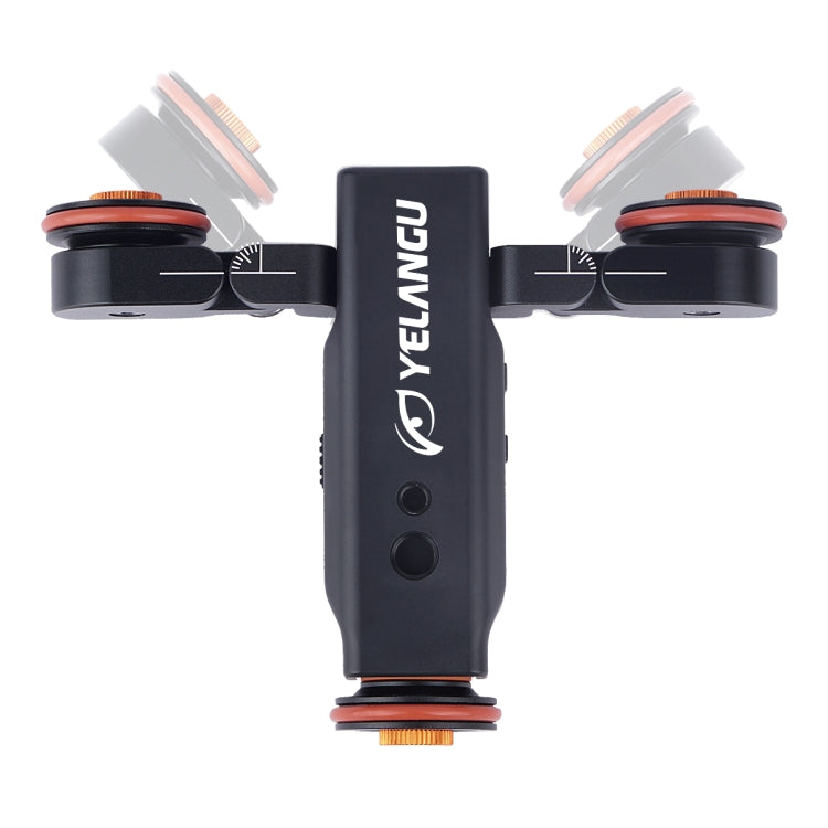 YELANGU L4X Camera Wheel Dolly II Control deslizante de pista eléctrica Polea de video de 3 ruedas Rolling Dolly Car con control remoto para cámaras DSLR / Home DV, GoPro, teléfonos inteligentes, carga: 3 kg, L4X Dolly Car Black
