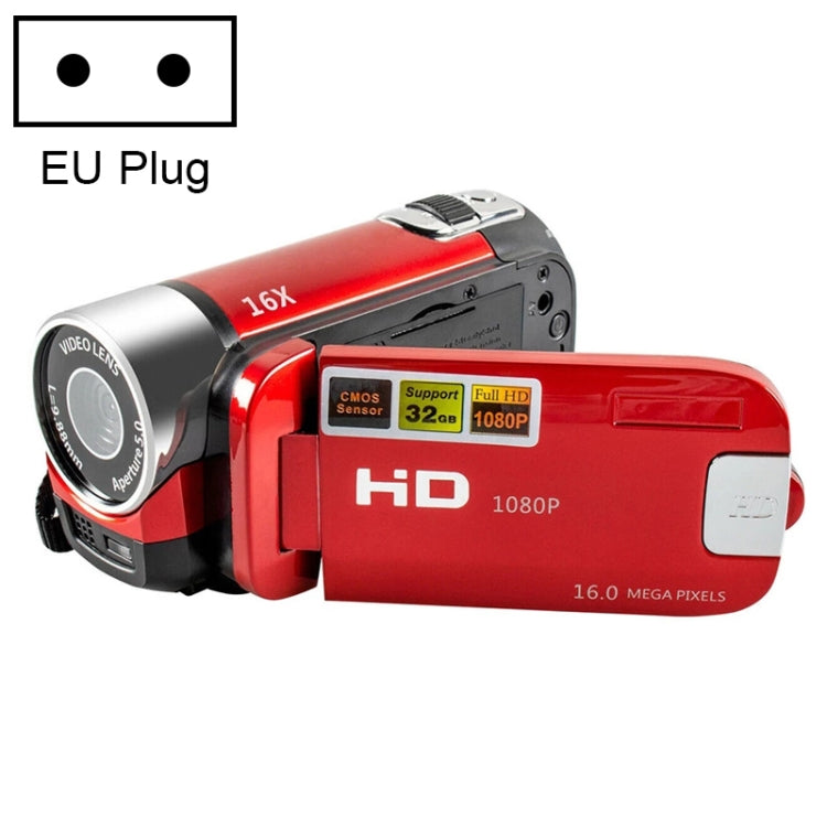 Cámara DV para viajes en casa con zoom digital HD de 16 millones de píxeles, enchufe de la UE, EU Plug