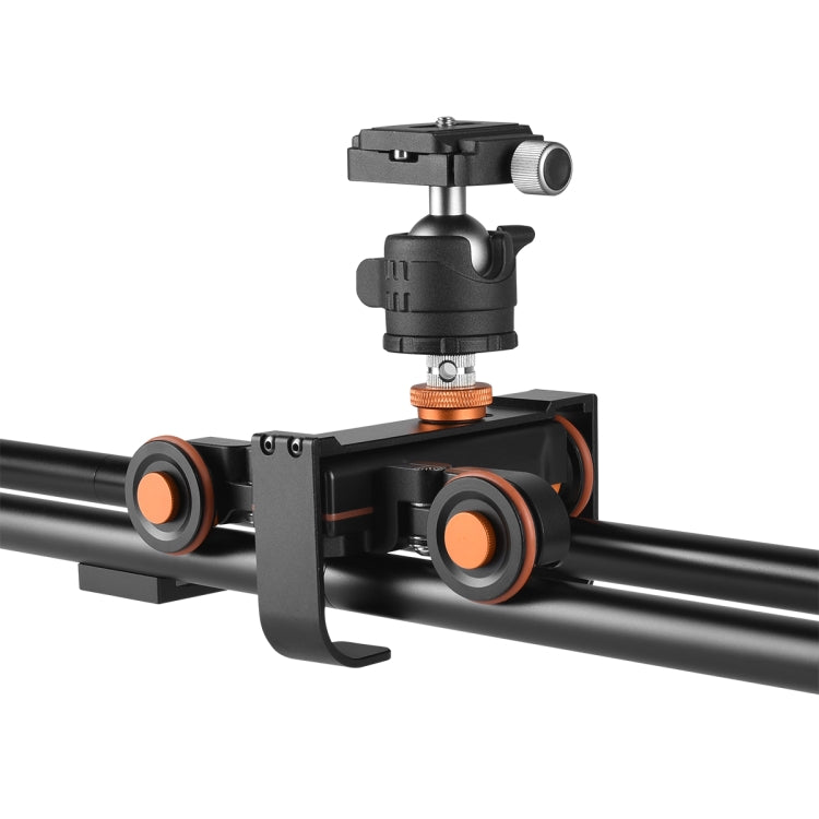 YELANGU L4X-BE YLG1817A Riel deslizante de empalme de aleación de aluminio de 60 cm + carro rodante con polea de vídeo de 3 ruedas para cámaras SLR/cámaras de vídeo, L4X-BE 60cm Rail Track + Dolly Car