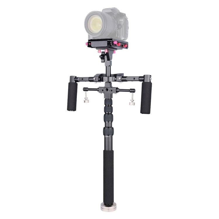 YELANGU S300 Equipo multifuncional 4 en 1 + Equipo de hombro de mano doble + Monopié + Estabilizador para cámaras / cámaras SLR, Rango de altura: 63 cm-170 cm, YELANGU S300
