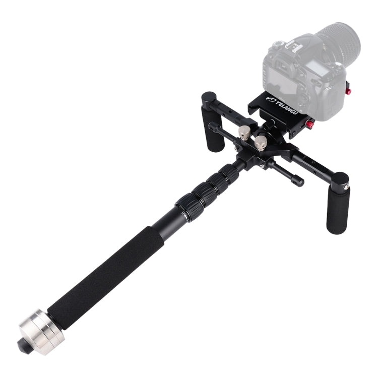 YELANGU S300 Equipo multifuncional 4 en 1 + Equipo de hombro de mano doble + Monopié + Estabilizador para cámaras / cámaras SLR, Rango de altura: 63 cm-170 cm, YELANGU S300