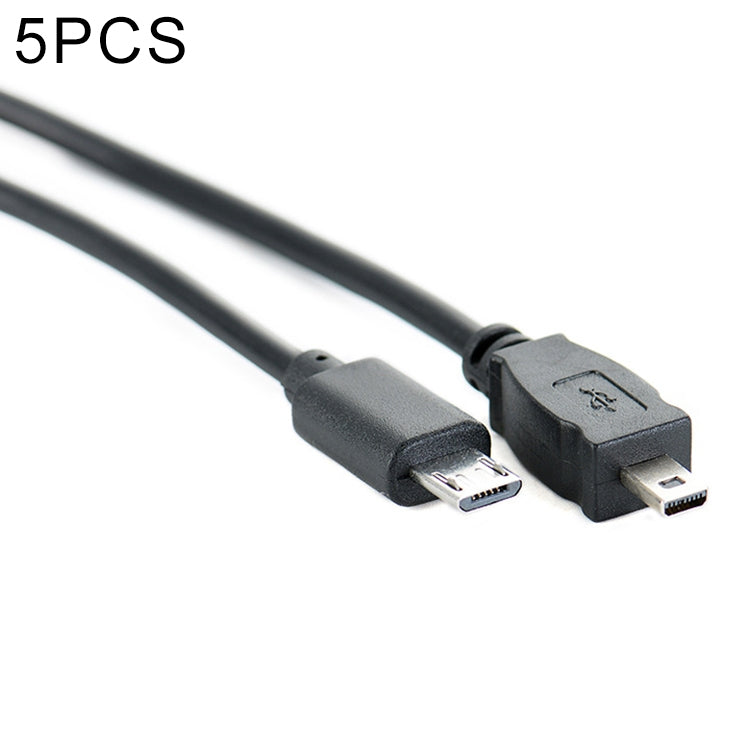 5 PCS 30cm Micro USB a Mini 8 Pin USB OTG Cable de datos del teléfono para Nikon, Micro  to Mini 8 Pin For Nikon