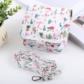 Funda de cuero PU con diseño de flamenco y Cactus para cámara de cuerpo completo con correa para FUJIFILM instax mini 9 / mini 8+ / mini 8, Cactus Flamingo