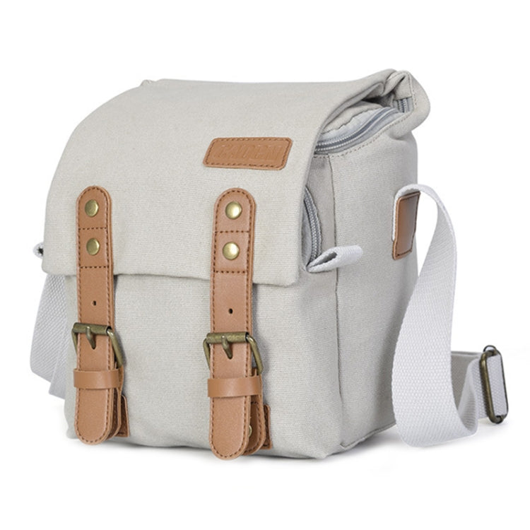 CADEN N1 Simple Retro Multifuncional Lona Impermeable Cámara Digital Fotografía Bolsa, N1 Simple Coffee, N1 Simple Beige White