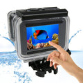 Para GoPro HERO6 /5 pantalla táctil 45m carcasa protectora impermeable con hebilla montaje básico y tornillo, No es necesario quitar la lente, 45m Waterproof