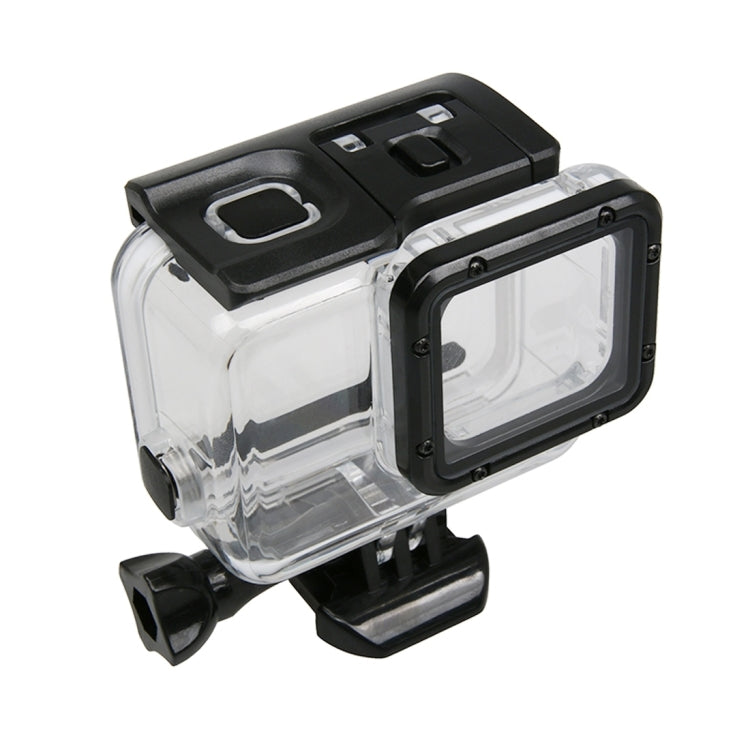 Para GoPro HERO6 /5 pantalla táctil 45m carcasa protectora impermeable con hebilla montaje básico y tornillo, No es necesario quitar la lente, 45m Waterproof