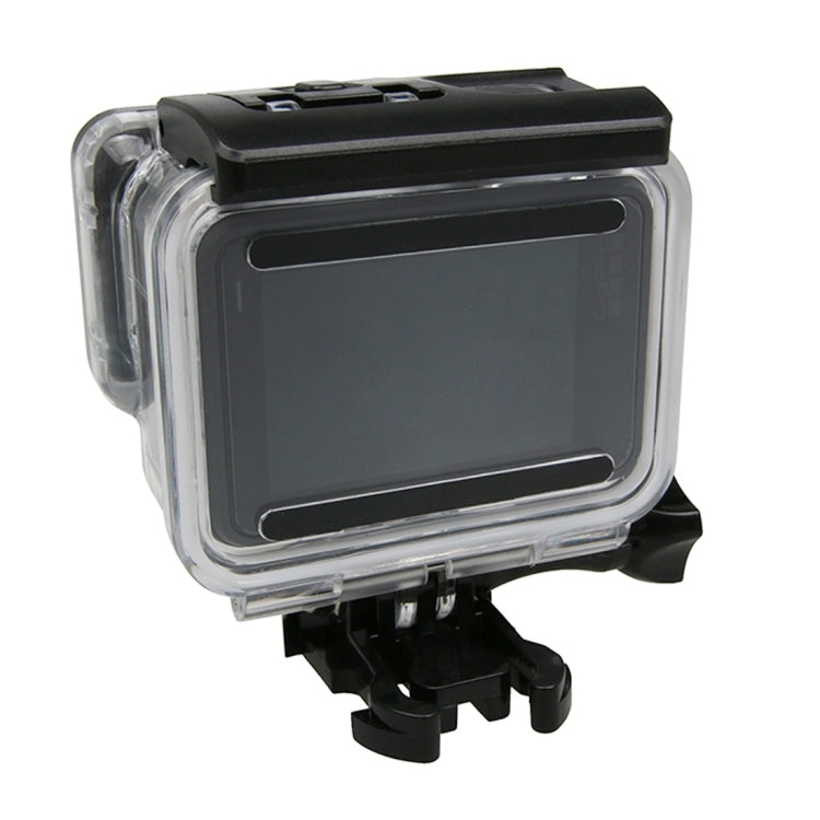 Para GoPro HERO6 /5 pantalla táctil 45m carcasa protectora impermeable con hebilla montaje básico y tornillo, No es necesario quitar la lente, 45m Waterproof