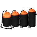 Bolsa de lente de cámara SLR 4 en 1, bolsa de lente Micro individual, bolsa interior de bilis, funda protectora impermeable más terciopelo grueso, 4 in 1