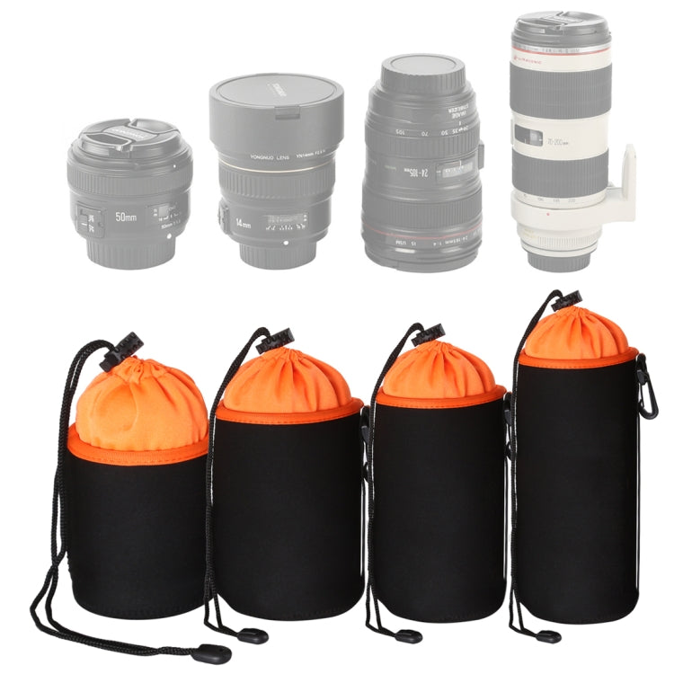 Bolsa de lente de cámara SLR 4 en 1, bolsa de lente Micro individual, bolsa interior de bilis, funda protectora impermeable más terciopelo grueso, 4 in 1