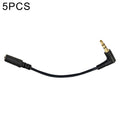 5 PCS 13cm Codo 3.5mm Audio Macho a Hembra PC Cámara Micrófono Adaptador Cable, Elbow 3.5mm
