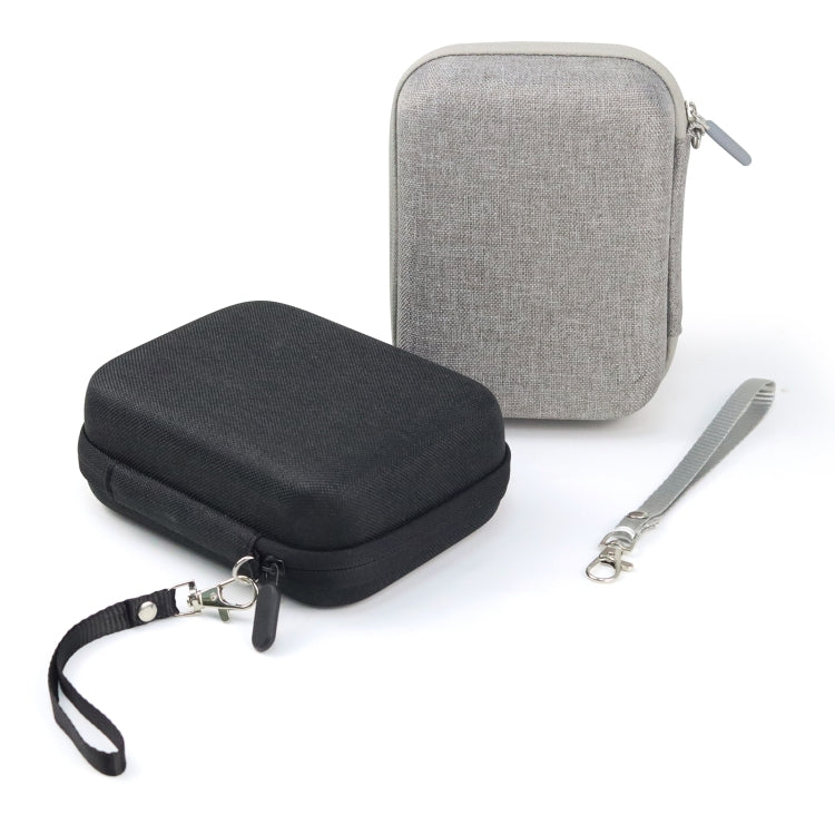 Bolsa de almacenamiento con estuche rígido para FUJIFILM Instax mini EVO, Fabric Pattern Black, Fabric Pattern Grey