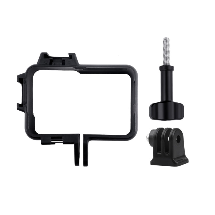 Caja protectora de montaje en marco de plástico con adaptador de Base de trípode, tornillo largo y Base de zapata fría para Insta360 One R, Cold Shoe Frame