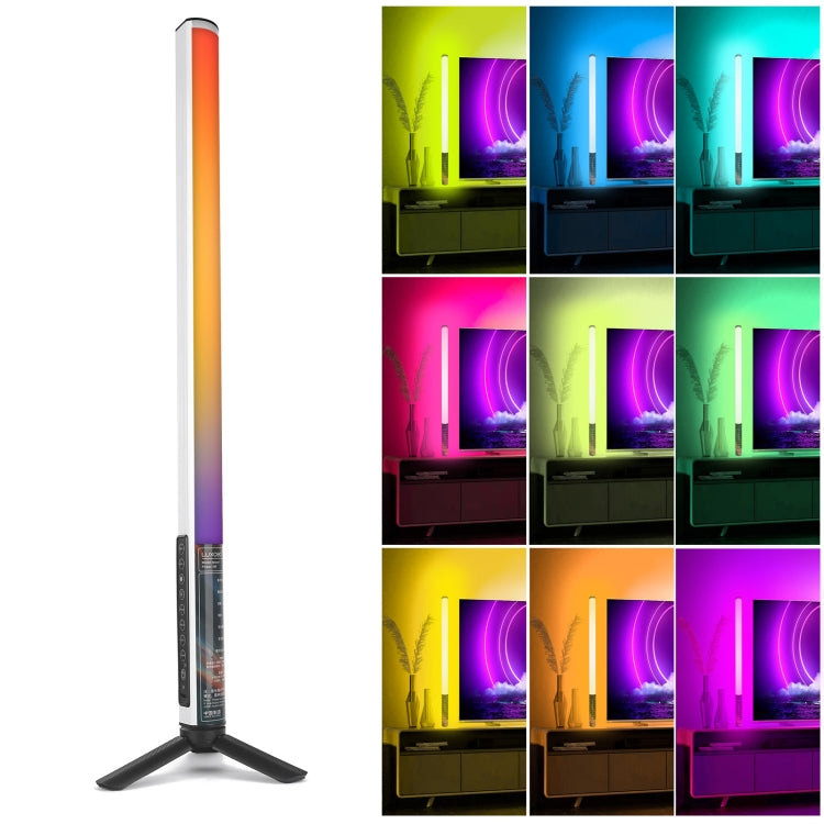 LUXCeO Mood1 50cm RGB Atmósfera Colorida Ritmo LED Stick Luz de Relleno de Fotos y Vídeo de Mano, Sin Trípode, 50cm