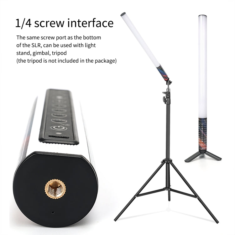 LUXCeO Mood1 50cm RGB Atmósfera Colorida Ritmo LED Stick Luz de Relleno de Fotos y Vídeo de Mano, Sin Trípode, 50cm