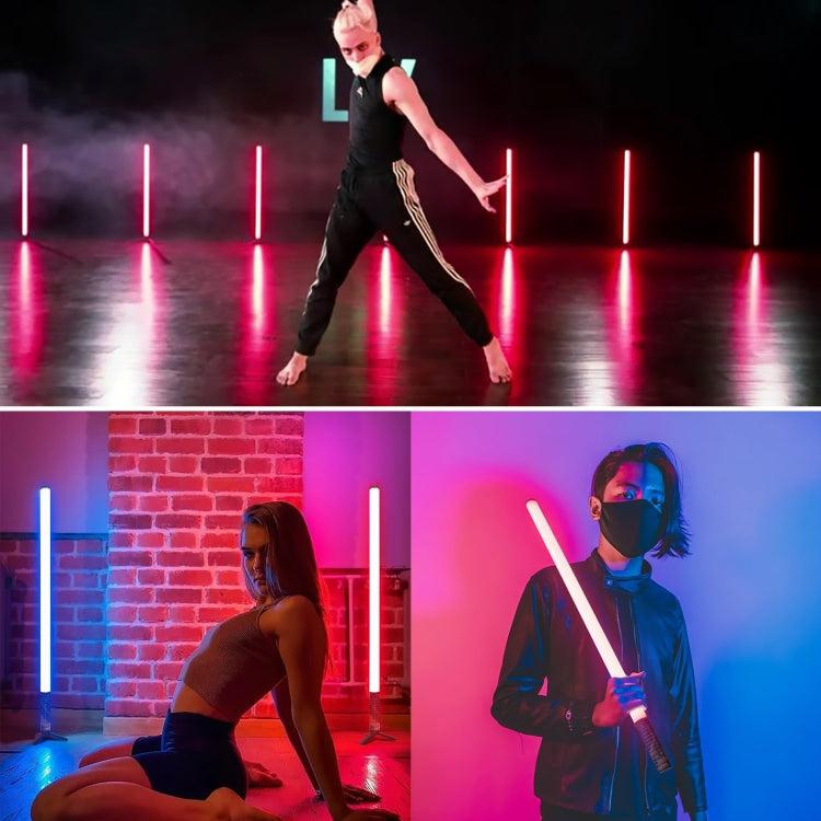 LUXCeO Mood1 50cm RGB Atmósfera Colorida Ritmo LED Stick Luz de Relleno de Fotos y Vídeo de Mano, Sin Trípode, 50cm
