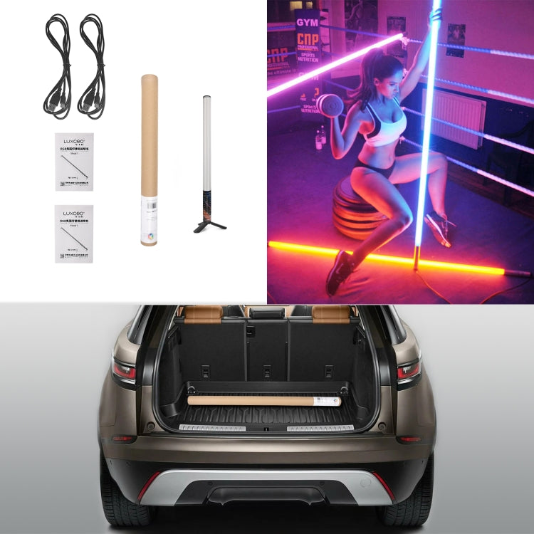 LUXCeO Mood1 50cm RGB Atmósfera Colorida Ritmo LED Stick Luz de Relleno de Fotos y Vídeo de Mano, Sin Trípode, 50cm
