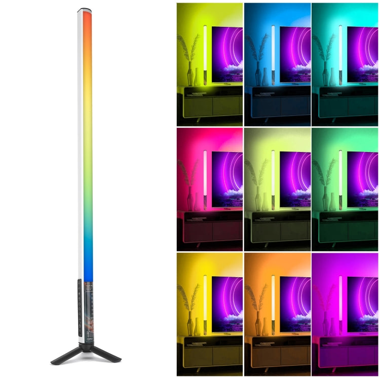LUXCeO Mood1 85cm RGB Atmósfera Colorida Ritmo LED Stick Luz de Relleno de Fotos y Vídeo de Mano, Sin Trípode, 85cm