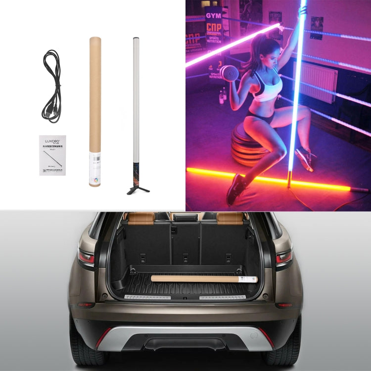 LUXCeO Mood1 85cm RGB Atmósfera Colorida Ritmo LED Stick Luz de Relleno de Fotos y Vídeo de Mano, Sin Trípode, 85cm