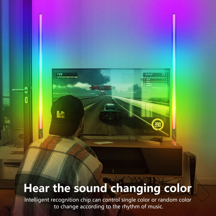 LUXCeO Mood1 85cm RGB Atmósfera Colorida Ritmo LED Stick Luz de Relleno de Fotos y Vídeo de Mano, Sin Trípode, 85cm