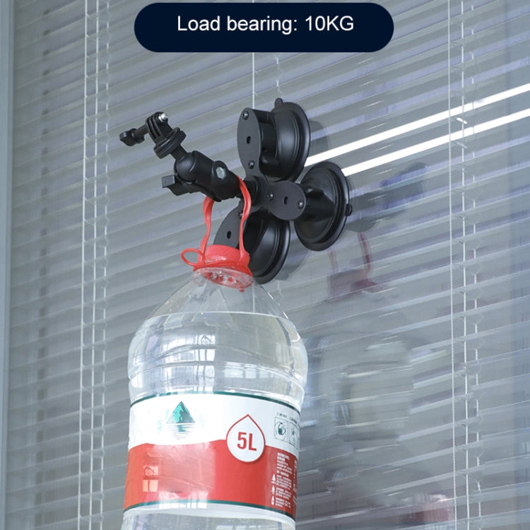 Soporte triangular con ventosa con adaptador para trípode, correa de acero y hebilla de seguridad, Triangle Suction Cup
