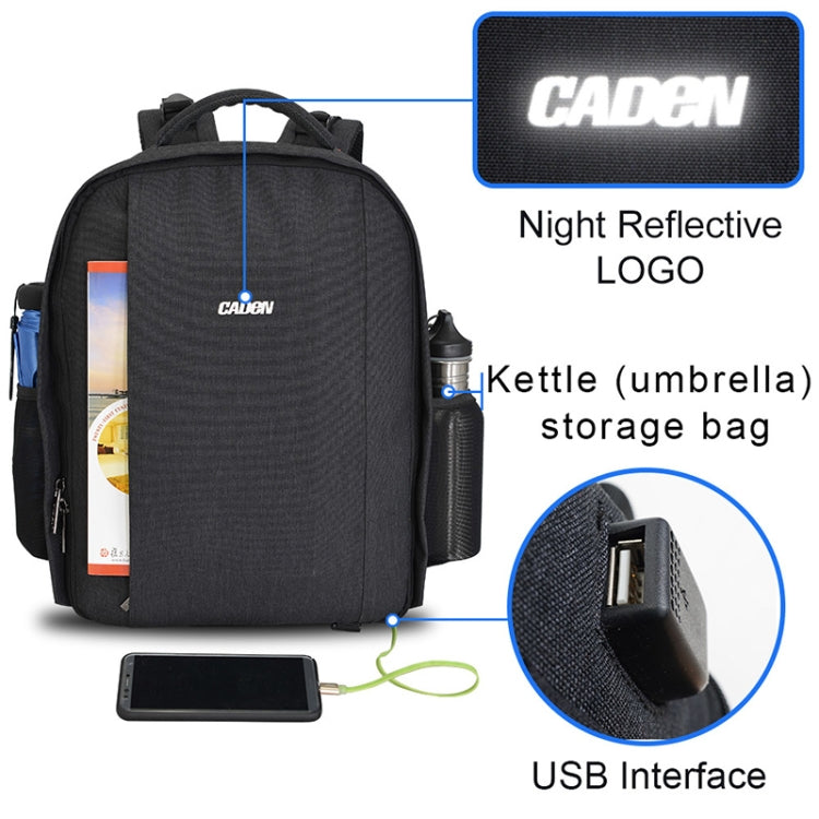 CADeN Mochila multifuncional para lentes de cámara SLR de hombro Mochila para fotografía