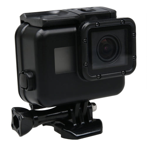 2 en 1 para GoPro HERO6 /5 Cubierta trasera de pantalla táctil + Funda protectora impermeable de 45 m (es necesario desmontar la lente cuando está instalada) con hebilla de montaje básico y tornillo de avance, Need to Disassemble Lens
