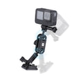 Soporte adaptador de montaje para casco de motocicleta con brazo mágico pivotante 360